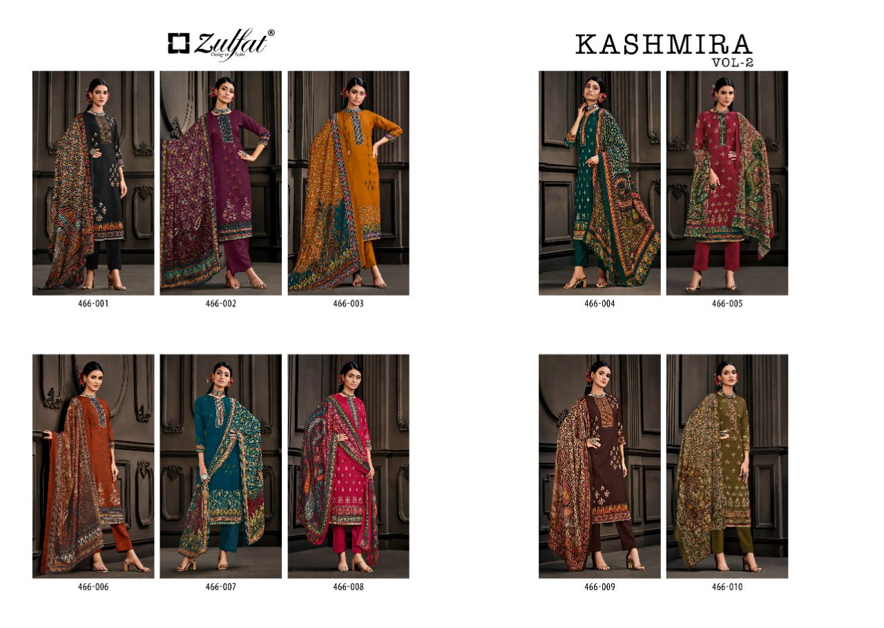Zulfat Kashmira 2 Winter Wear Wholesale Ready Made Salwar Suits
